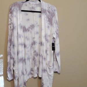 Torrid Sz 2 Super Soft Knits tie-dye cardigan w/ pockets, new